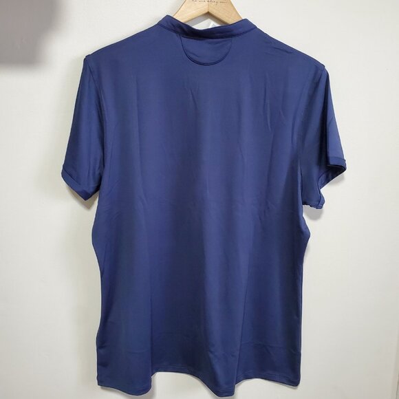 NWOT UNDER ARMOUR Performance Golf Polo Shirt Collarless SS Navy Blue Women's XL - Picture 7 of 11